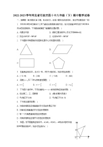 2022-2023学年河北省石家庄四十中八年级（下）期中数学试卷（含解析）