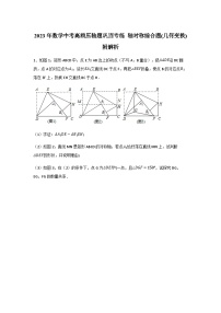 2023年数学中考高频压轴题巩固专练 轴对称综合题(几何变换)附解析