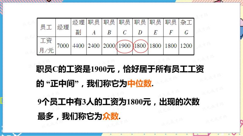 北师大数学8年级上册 第6章 2 中位数与众数 PPT课件+教案04