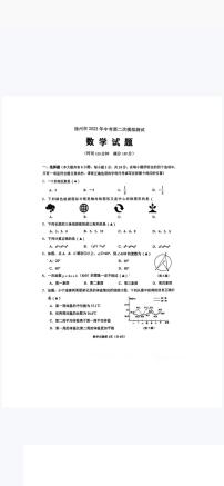 2023年江苏省徐州市树人初级中学中考第二次模拟测试数学试题