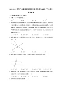 广东省深圳市福田外国语学校2022-2023学年下学期期中考试七年级数学试卷（含答案）