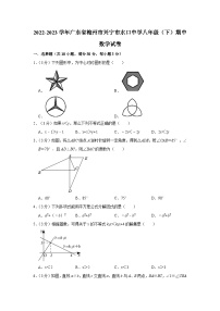 广东省梅州市兴宁市水口中学2022—2023学年下学期八年级期中数学试卷（含答案）