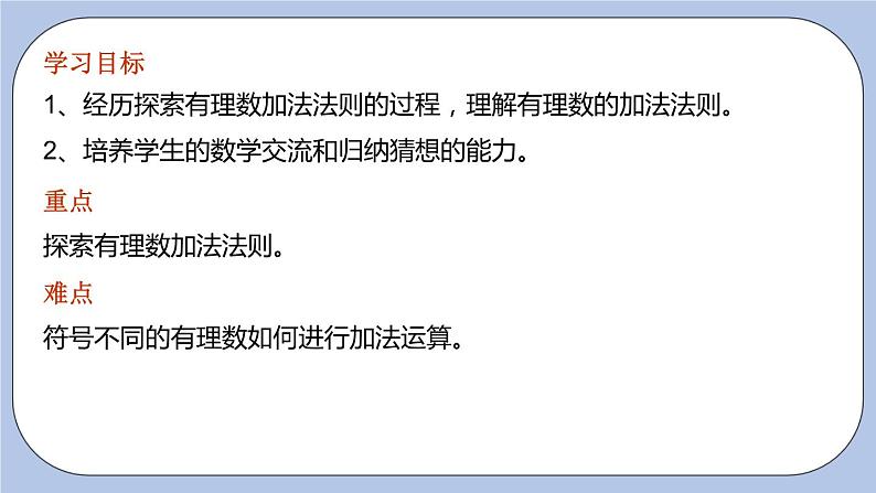 2.5 有理数的加法和减法（第一课时 加法法则）课件第3页