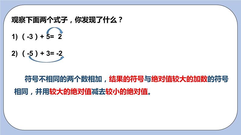 2.5 有理数的加法和减法（第一课时 加法法则）课件第8页