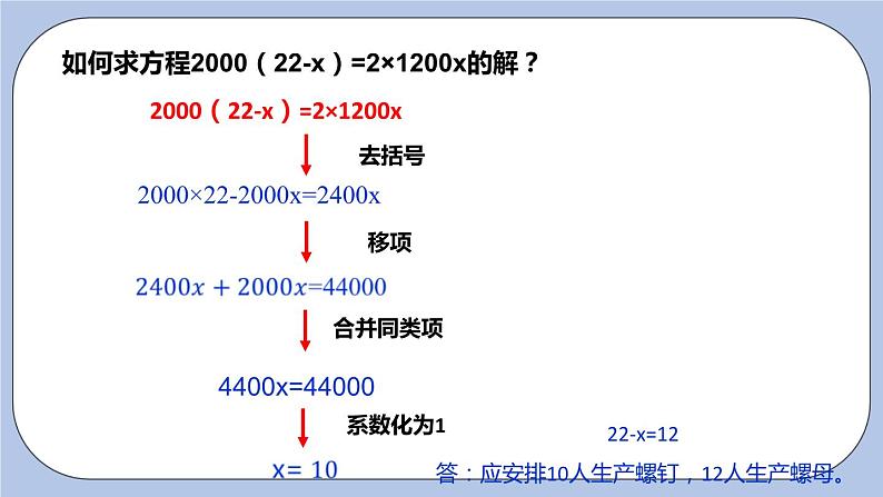 4.3 用一元一次方程解决实际问题（第一课时 比例分配问题）课件08