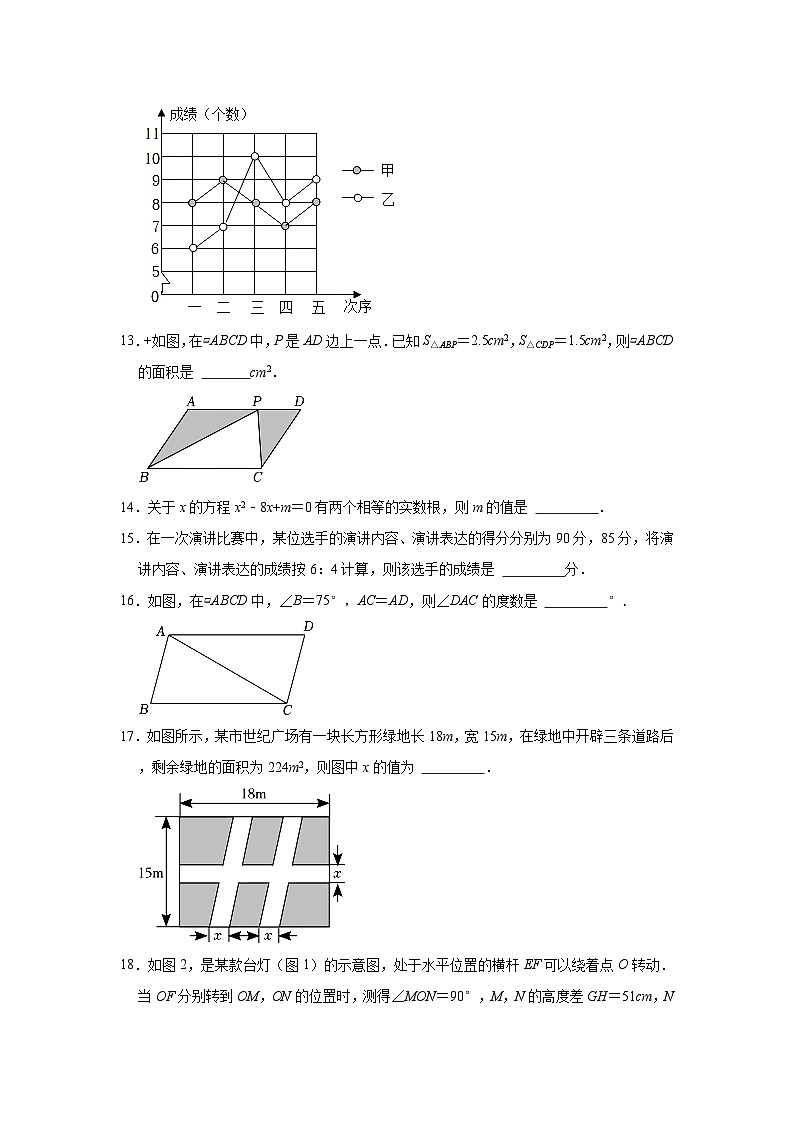 2022-2023学年浙江省温州市龙湾区部分校八年级（下）期中数学试卷（含解析）03