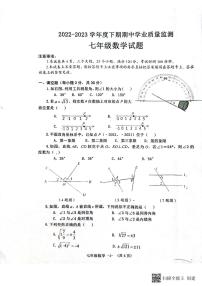 河南省信阳市息县2022-2023学年七年级下学期4月期中数学试题