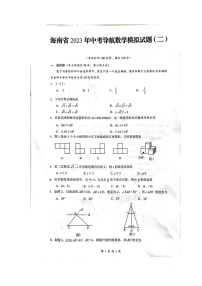 海南省省直辖县级行政单位临高县2022-2023学年九年级下学期4月期中数学试题