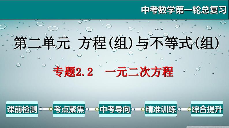 专题2.2一次二元方程-2021年中考数学第一轮总复习课件(全国通用)第1页