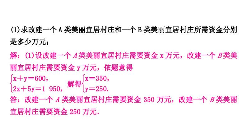 中考数学复习中档题突破专项训练二实际应用题作业课件03