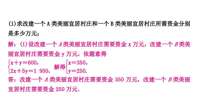 中考数学复习中档题突破专项训练二实际应用题作业课件03