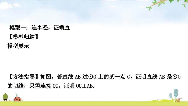 中考数学复习第六章圆方法技巧突破(七)切线判定的常用方法教学课件第2页