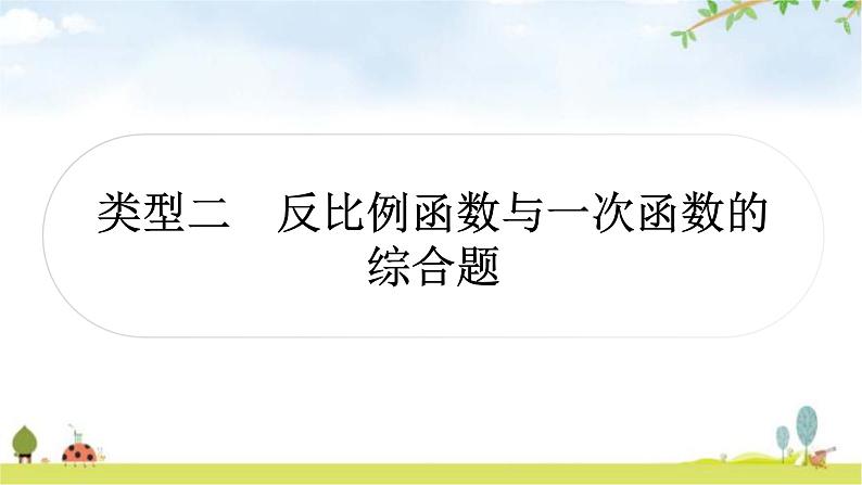 中考数学复习重难点突破十函数综合题类型二反比例函数与一次函数的综合题教学课件01