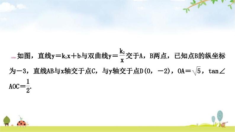 中考数学复习重难点突破十函数综合题类型二反比例函数与一次函数的综合题教学课件04