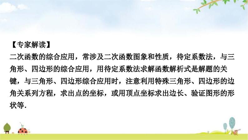 中考数学复习重难点突破十函数综合题类型三三角形与二次函数的综合题教学课件第3页