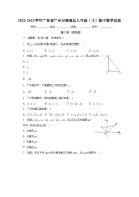 2022-2023学年广东省广州市增城区八年级（下）期中数学试卷（含解析）