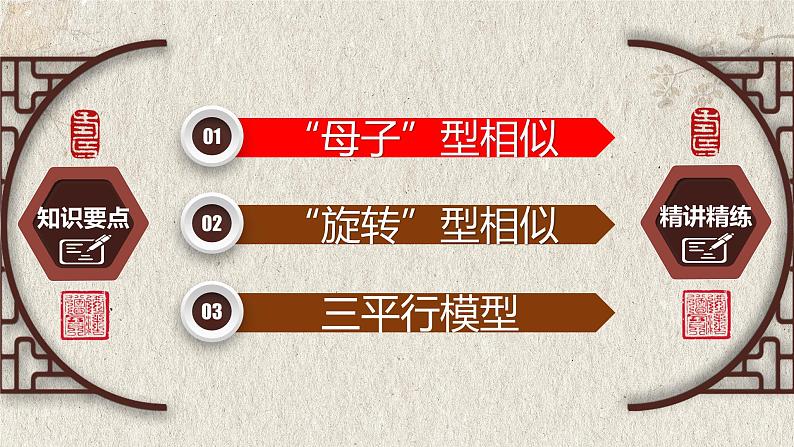 2023年中考数学二轮复习必会几何模型剖析--5.5 “母子、旋转、三平行”模型（相似模型）（精品课件）02