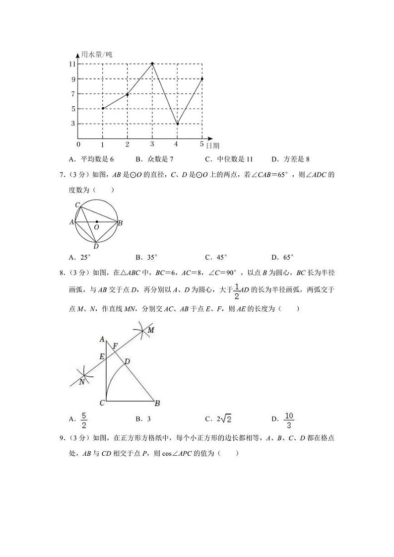 2022年四川省广元市中考数学真题【含答案】第2页