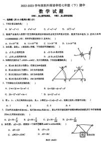 2023年深圳外国语学校七下期中试卷数学试卷