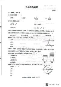 2023年山东省泰安市岱岳区中考一模数学试题