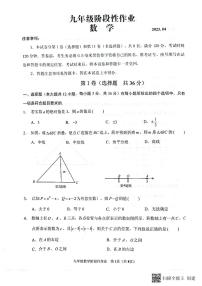 山东省临沂市沂水县2022-2023学年九年级一轮考试考试数学试题