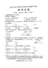 山东省日照市北京路中学2022-2023学年七年级下学期期中考试数学试题