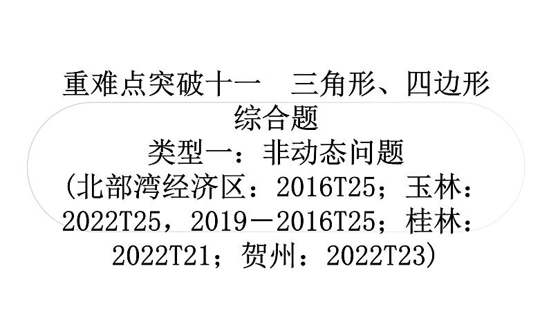 中考数学复习重难点突破十一三角形、四边形综合题类型一非动态问题教学课件第1页