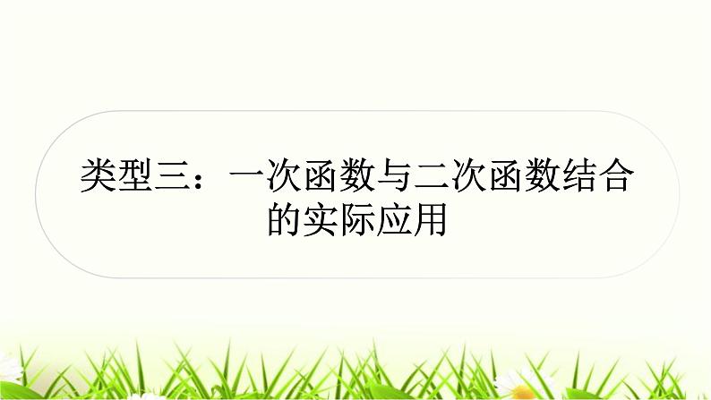 中考数学复习专项训练二类型三一次函数与二次函数结合的实际应用作业课件01