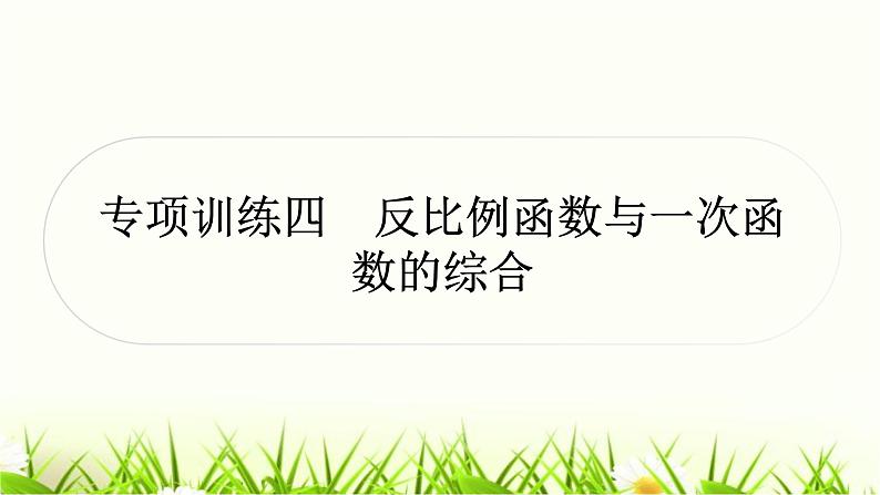 中考数学复习专项训练四反比例函数与一次函数的综合作业课件第1页