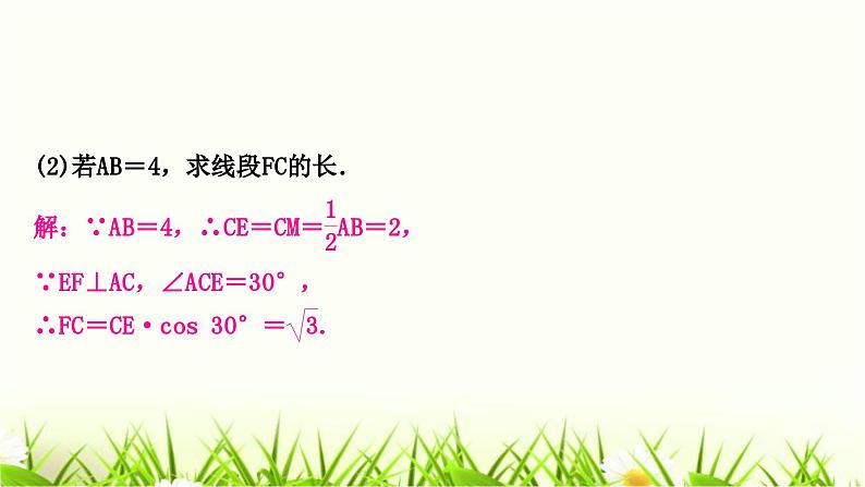 中考数学复习专项训练五类型一三角形中的证明与计算作业课件第4页