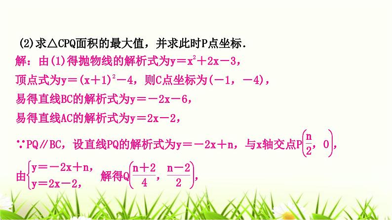 中考数学复习类型二二次函数与图形面积问题作业课件第6页