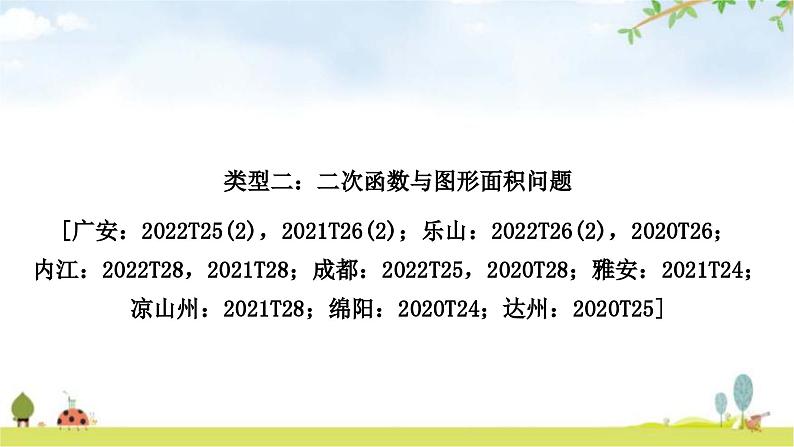 中考数学复习重难点突破二次函数与几何综合题类型二：二次函数与图形面积问题教学课件01