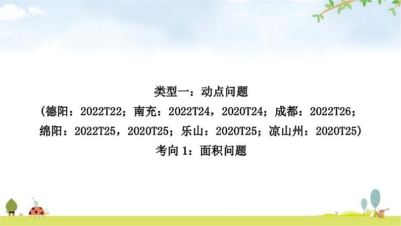 中考数学复习重难点突破几何综合探究题考向1：面积问题教学课件02