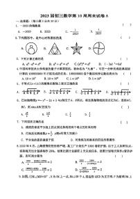 深圳龙城初中初三数学第10周周末试卷A