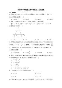 2023年中考数学二轮专项练习：二次函数(含答案)