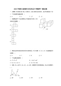 2023年浙江省湖州市吴兴区中考数学一模试卷（含解析）