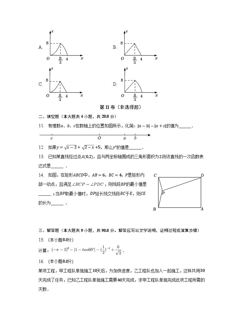 2023年安徽省合肥市六校联考中考数学模拟试卷（一）（含答案）第3页