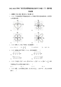 广西百色市那坡县定业初中2022-2023学年八年级下学期期中数学试卷