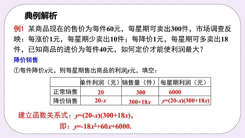 浙教版数学九上 1.4.2 二次函数的实际应用-商品销售利润问题 课件07