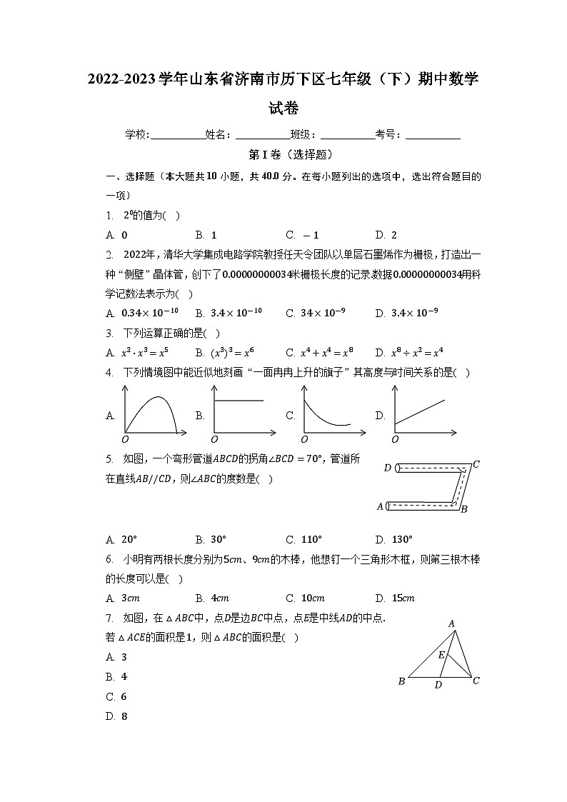 +山东省济南市历下区2022-2023学年七年级下学期期中数学试卷+01
