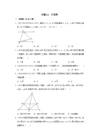 专题21 三角形-全国初三数学自主招生专题大揭秘（含答案详解）