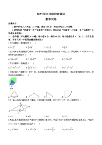 2023年安徽省合肥市庐阳区中考二模数学试题（含答案）