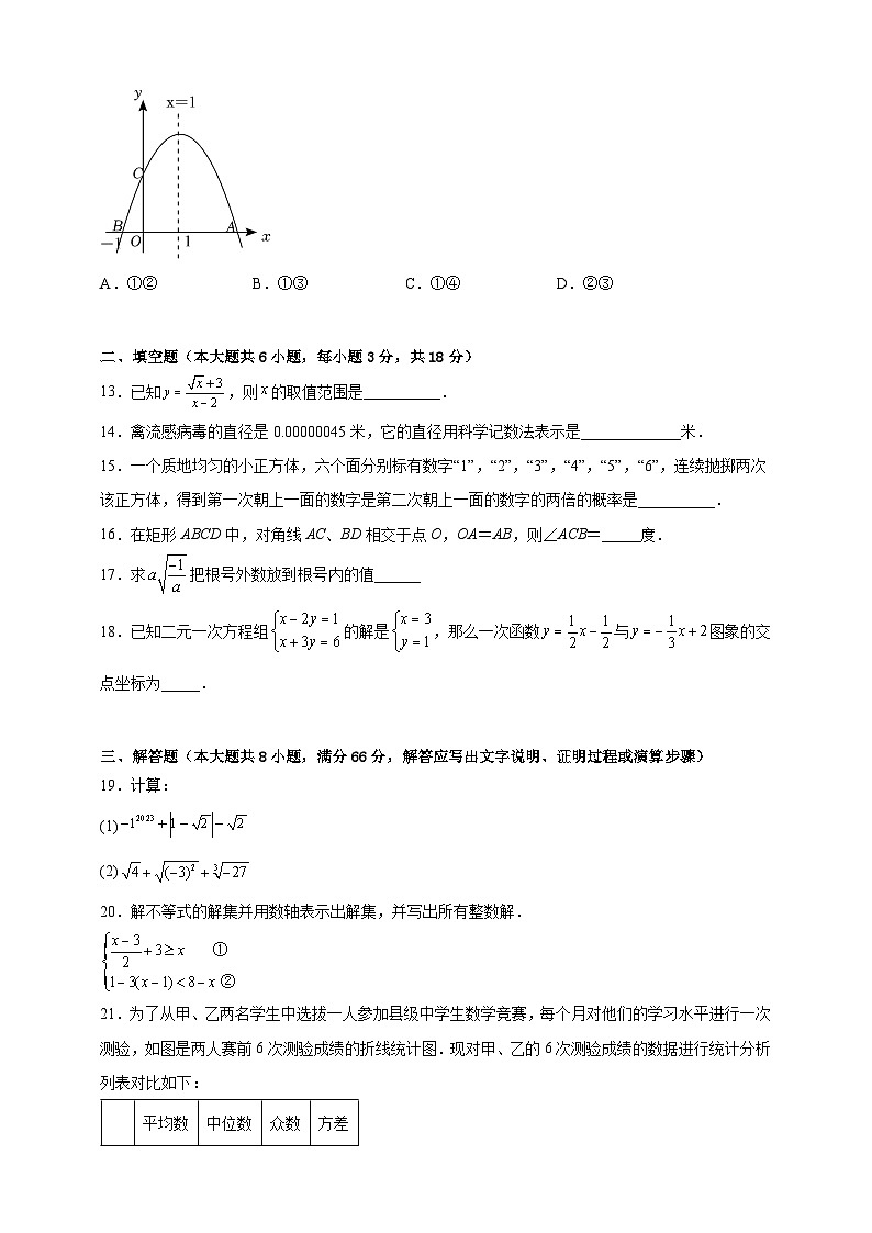 2023年广西贺州市昭平县中考数学一模试卷（含答案）03