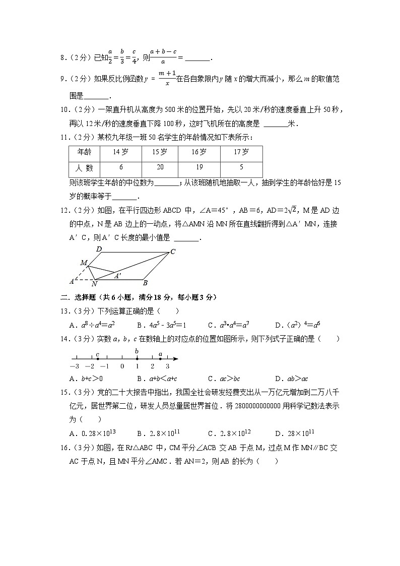 镇江市C卷-2023年中考数学金榜预测卷（江苏地区专用）（原卷版）A4第2页