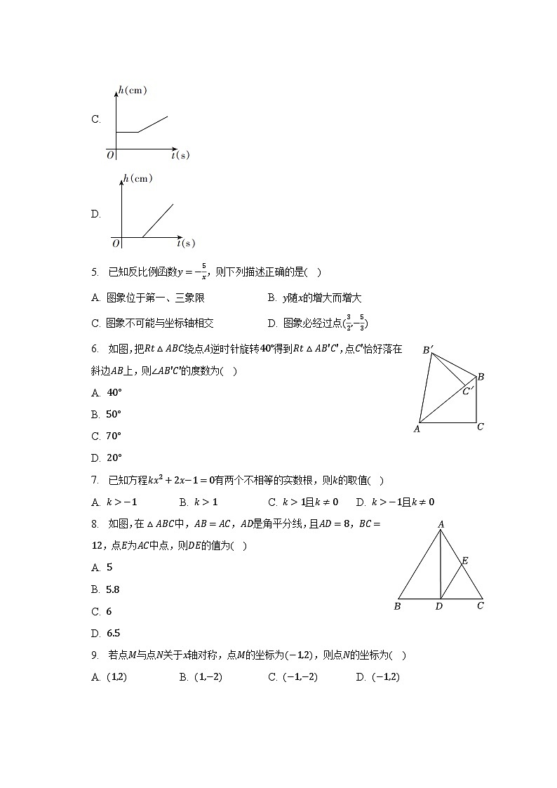 2023年广东省东莞市东华初级中学中考数学一模试卷（含解析）02