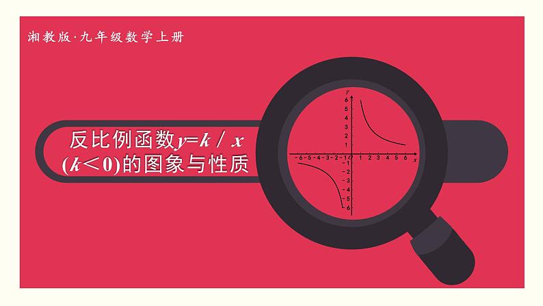 湘教版数学九年级上册 1.2.2反比例函数y=k／x(k＜0)的图象与性质 教学课件+同步教案01