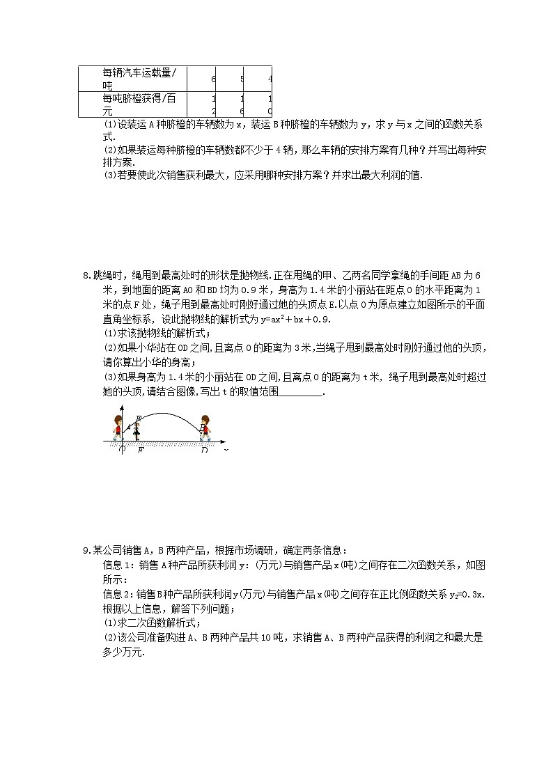 中考数学三轮冲刺《函数实际问题》解答题冲刺练习14（含答案）03