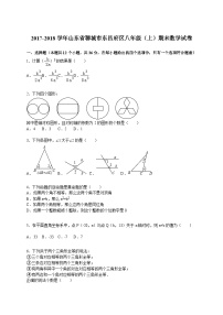 2017-2018学年山东省聊城市东昌府区八年级（上）期末数学试卷（解析版）