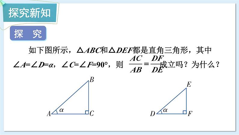 湘教版数学九年级上册 4.1.3余弦 教学课件+同步教案04