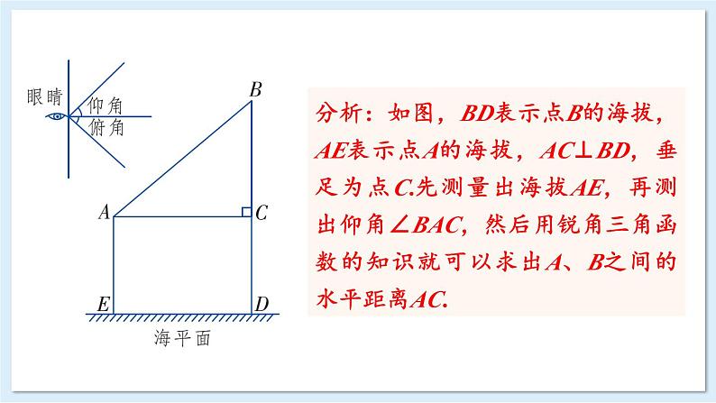 湘教版数学九年级上册 4.4.1与俯角、仰角有关的实际问题第6页